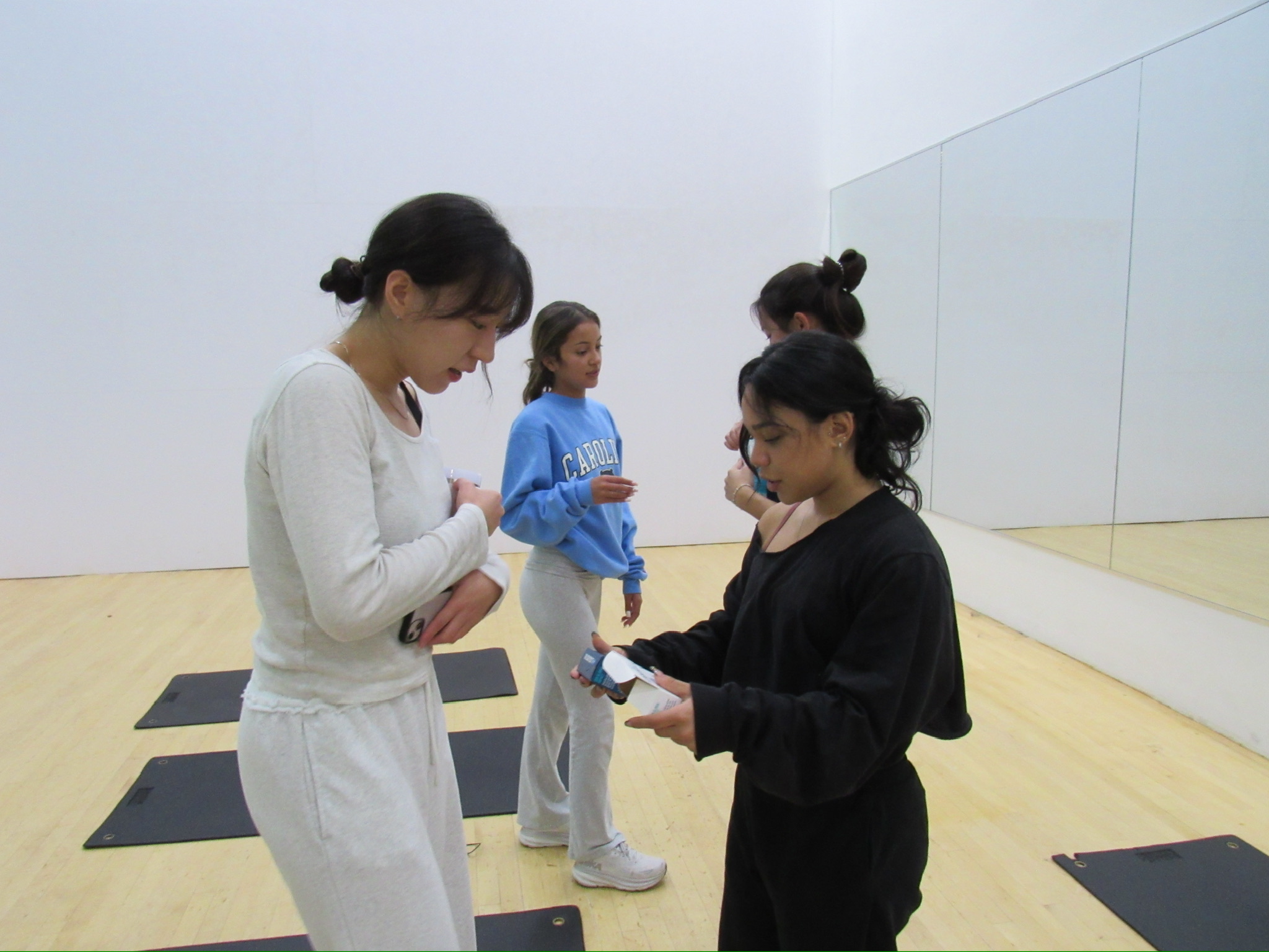 Rebecca and a VTT member having a conversation